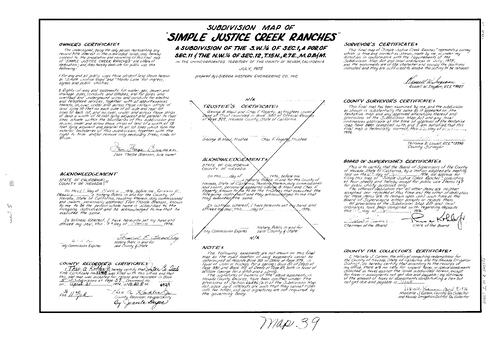 Click to see Subdivision Book 5, pg. 39 (1976) of Nevada County Recorders Subdivision Maps Book 5