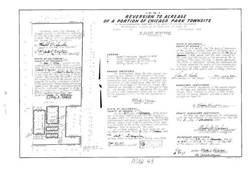 Click to see Subdivision Book 5, pg. 45 (1976) of Nevada County Recorders Subdivision Maps Book 5