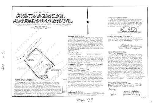 Click to see Subdivision Book 5, pg. 48 (1976) of Nevada County Recorders Subdivision Maps Book 5