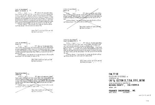 Click to see Subdivision Book 5, pg. 50 (1977) of Nevada County Recorders Subdivision Maps Book 5