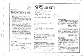 Click to see Subdivision Book 5, pg. 54 (1977) of Nevada County Recorders Subdivision Maps Book 5