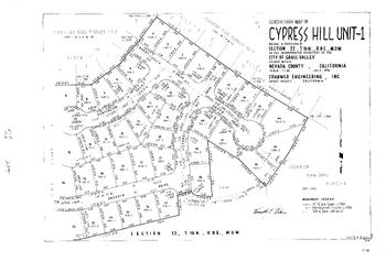 Click to see Subdivision Book 5, pg. 54 (1977) of Nevada County Recorders Subdivision Maps Book 5