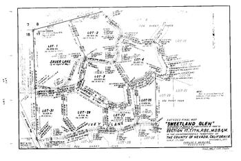 Click to see Subdivision Book 5, pg. 64 (1977) of Nevada County Recorders Subdivision Maps Book 5