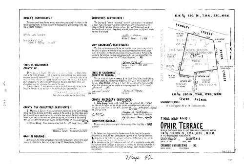 Click to see Subdivision book 6, pg. 42 (1980) of Nevada County Recorders Subdivision Maps Book 6