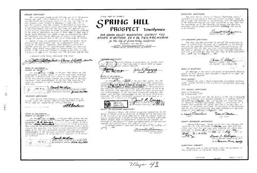 Click to see Subdivision book 6, pg. 43 (1980) of Nevada County Recorders Subdivision Maps Book 6