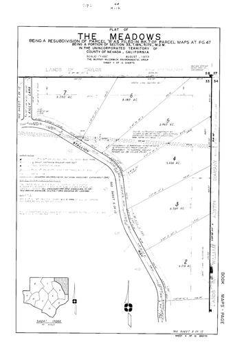 Click to see Subdivision book 6, pg. 44 (1980) of Nevada County Recorders Subdivision Maps Book 6