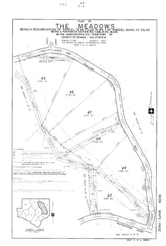 Click to see Subdivision book 6, pg. 44 (1980) of Nevada County Recorders Subdivision Maps Book 6