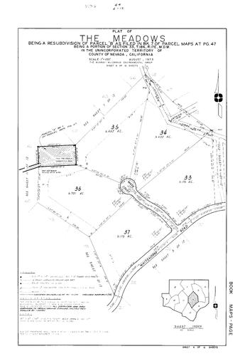 Click to see Subdivision book 6, pg. 44 (1980) of Nevada County Recorders Subdivision Maps Book 6