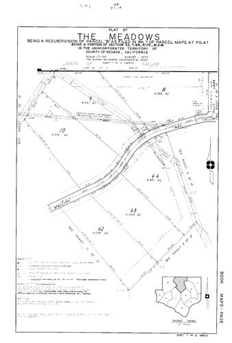 Click to see Subdivision book 6, pg. 44 (1980) of Nevada County Recorders Subdivision Maps Book 6