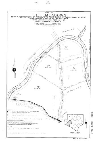 Click to see Subdivision book 6, pg. 44 (1980) of Nevada County Recorders Subdivision Maps Book 6
