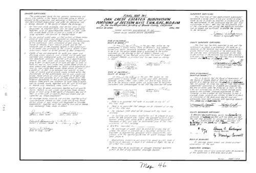 Click to see Subdivision book 6, pg. 46 (1980) of Nevada County Recorders Subdivision Maps Book 6