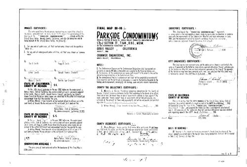 Click to see Subdivision book 6, pg. 47 (1980) of Nevada County Recorders Subdivision Maps Book 6
