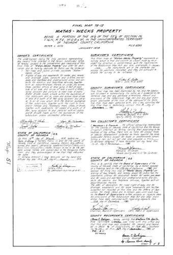 Click to see Subdivision book 6, pg. 51 (1980) of Nevada County Recorders Subdivision Maps Book 6