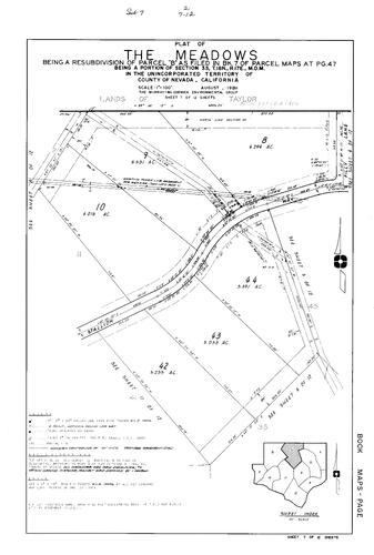 Click to see Subdivision Book 7, pg. 2 (1981) of Nevada County Recorders Subdivision Maps Book 7