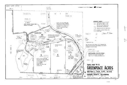 Click to see Subdivision Book 7, pg. 17 (1981) of Nevada County Recorders Subdivision Maps Book 7