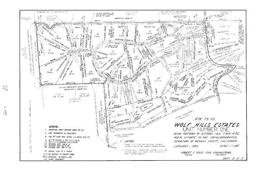 Click to see Subdivision Book 7, pg. 33 (1983) of Nevada County Recorders Subdivision Maps Book 7