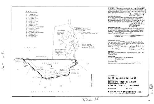 Click to see Subdivision Book 7, pg. 38 (1983) of Nevada County Recorders Subdivision Maps Book 7