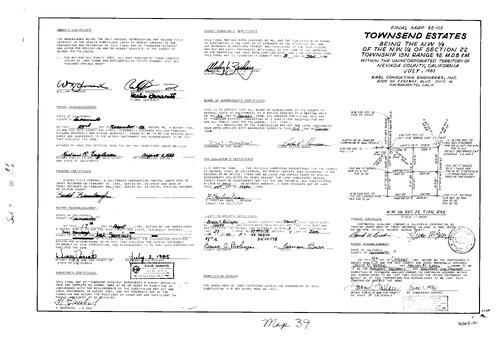 Click to see Subdivision Book 7, pg. 39 (1984) of Nevada County Recorders Subdivision Maps Book 7