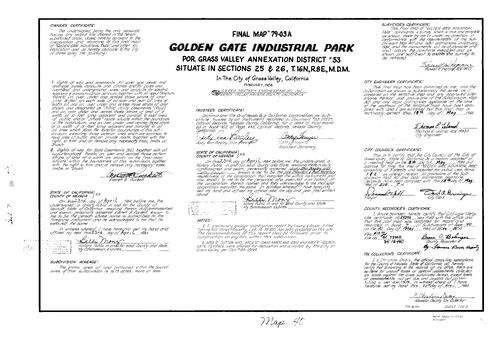 Click to see Subdivision Book 7, pg. 40 (1984) of Nevada County Recorders Subdivision Maps Book 7