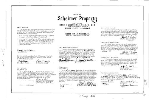 Click to see Subdivision Book 7, pg. 55 (1985) of Nevada County Recorders Subdivision Maps Book 7
