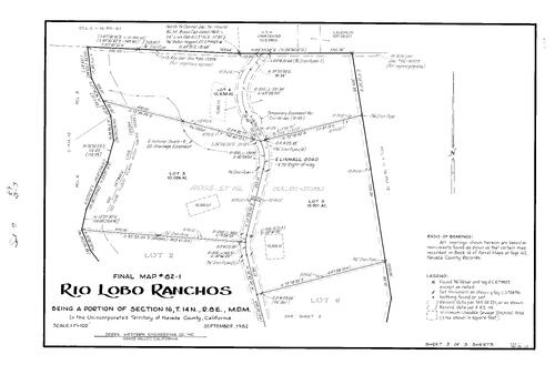 Click to see Subdivision Book 7, pg. 69 (1986) of Nevada County Recorders Subdivision Maps Book 7