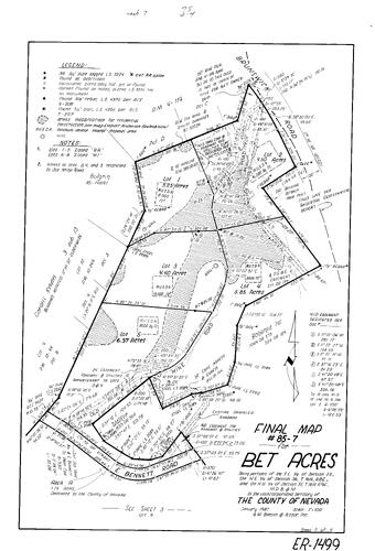 Click to see Subdivision Book 7, pg. 75 (1987) of Nevada County Recorders Subdivision Maps Book 7