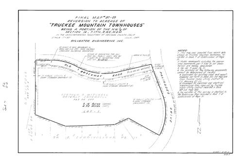 Click to see Subdivision Book 7, pg. 82 (1987) of Nevada County Recorders Subdivision Maps Book 7