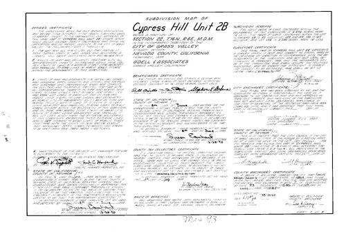 Click to see Subdivision Book 7, pg. 93 (1988) of Nevada County Recorders Subdivision Maps Book 7