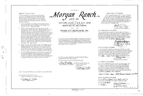 Click to see Subdivision Book 7, pg. 100 (1989) of Nevada County Recorders Subdivision Maps Book 7