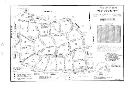 Click to see Subdivision Book 7, pg. 105 (1990) of Nevada County Recorders Subdivision Maps Book 7