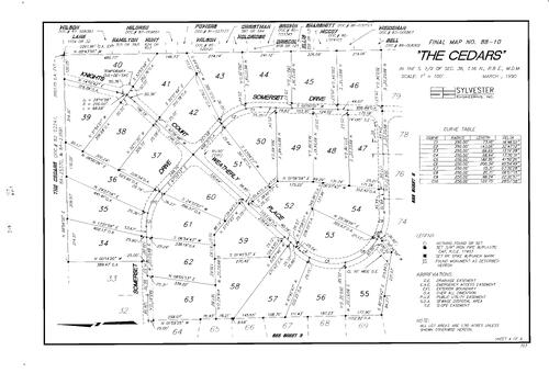 Click to see Subdivision Book 7, pg. 105 (1990) of Nevada County Recorders Subdivision Maps Book 7