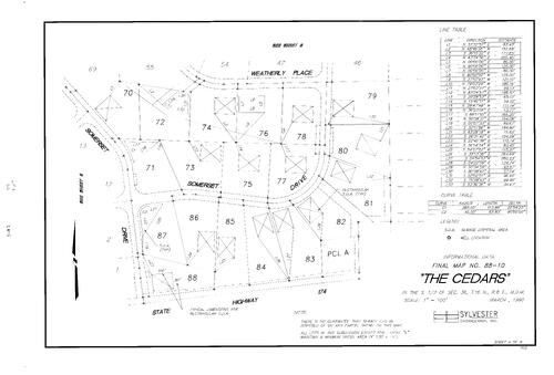Click to see Subdivision Book 7, pg. 105 (1990) of Nevada County Recorders Subdivision Maps Book 7