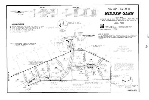 Click to see Subdivision Book 7, pg. 108 (1990) of Nevada County Recorders Subdivision Maps Book 7