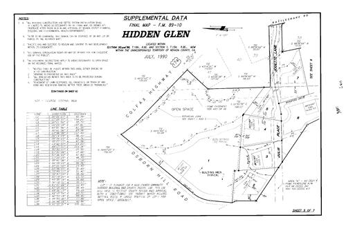 Click to see Subdivision Book 7, pg. 108 (1990) of Nevada County Recorders Subdivision Maps Book 7