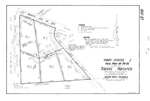 Click to see Subdivision Book 7, pg. 111 (1990) of Nevada County Recorders Subdivision Maps Book 7