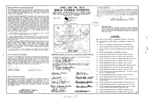 Click to see Subdivision Book 7, pg. 113 (1991) of Nevada County Recorders Subdivision Maps Book 7