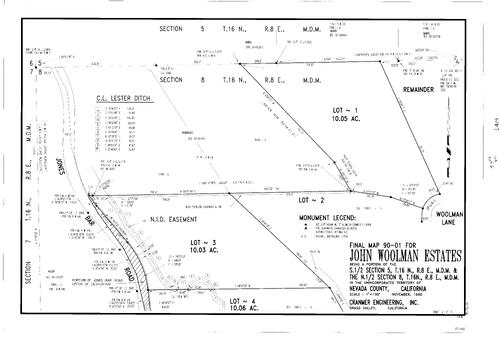 Click to see Subdivision Book 7, pg. 114 (1991) of Nevada County Recorders Subdivision Maps Book 7