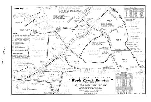 Click to see Subdivision Book 7, pg. 120 (1991) of Nevada County Recorders Subdivision Maps Book 7