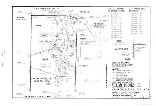 Click to see Subdivision Book 7, pg. 124 (1991) of Nevada County Recorders Subdivision Maps Book 7