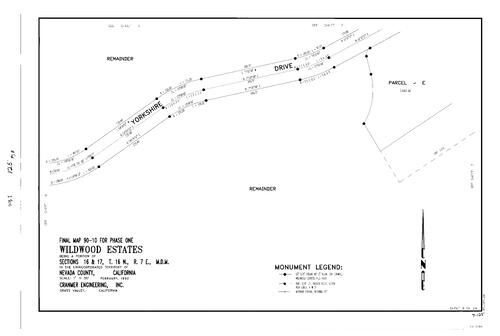 Click to see Subdivision Book 7, pg. 125 (1992) of Nevada County Recorders Subdivision Maps Book 7