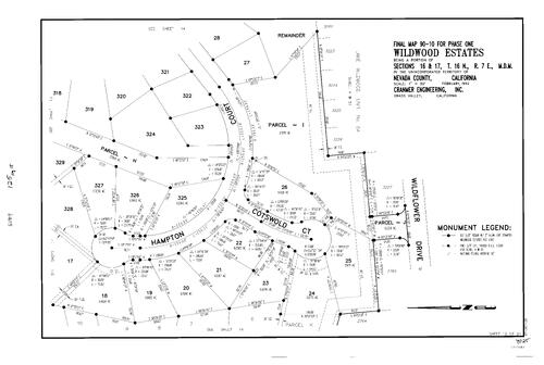 Click to see Subdivision Book 7, pg. 125 (1992) of Nevada County Recorders Subdivision Maps Book 7