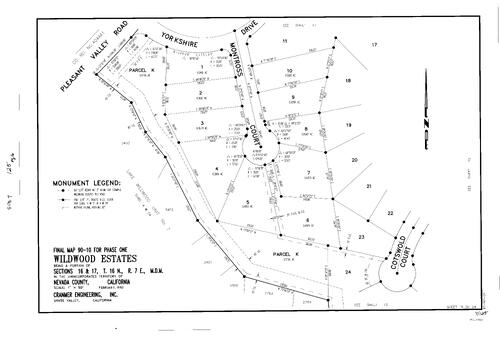 Click to see Subdivision Book 7, pg. 125 (1992) of Nevada County Recorders Subdivision Maps Book 7