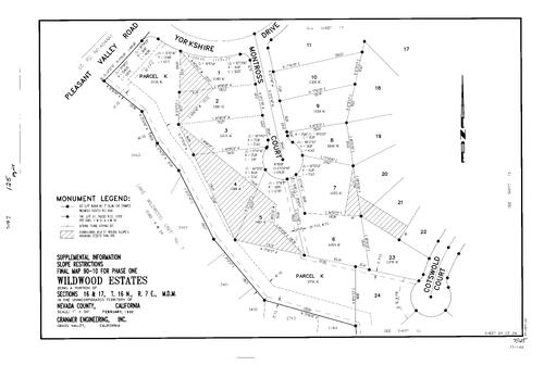 Click to see Subdivision Book 7, pg. 125 (1992) of Nevada County Recorders Subdivision Maps Book 7