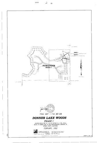Click to see Subdivision Book 8, pg. 2 (1992) of Nevada County Recorders Subdivision Maps Book 8