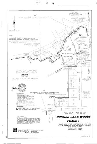 Click to see Subdivision Book 8, pg. 2 (1992) of Nevada County Recorders Subdivision Maps Book 8