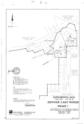 Click to see Subdivision Book 8, pg. 2 (1992) of Nevada County Recorders Subdivision Maps Book 8