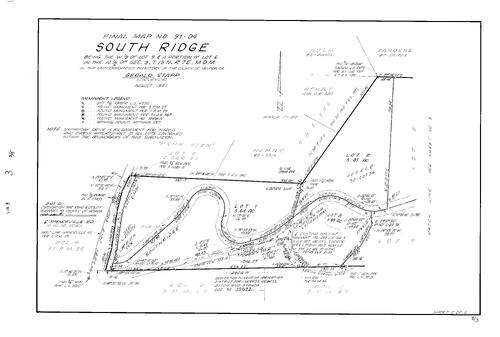 Click to see Subdivision Book 8, pg. 3 (1992) of Nevada County Recorders Subdivision Maps Book 8