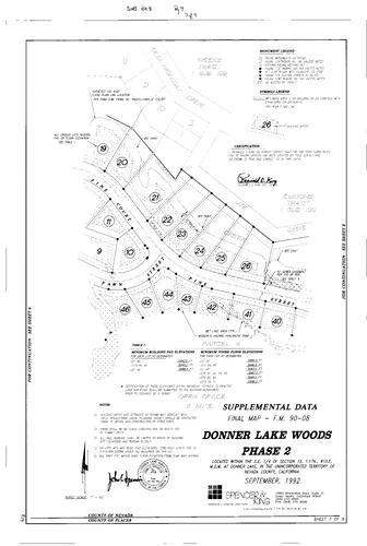 Click to see Subdivision Book 8, pg. 7 (1992) of Nevada County Recorders Subdivision Maps Book 8