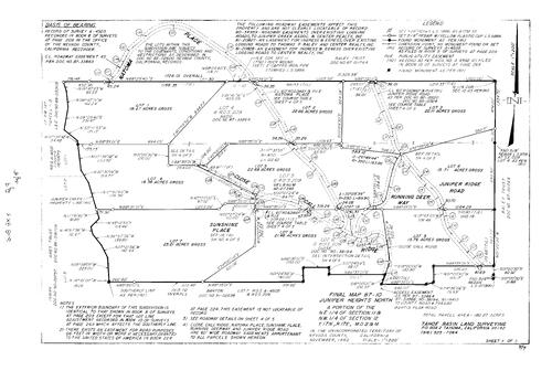 Click to see Subdivision Book 8, pg. 9 (1992) of Nevada County Recorders Subdivision Maps Book 8