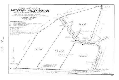 Click to see Subdivision Book 8, pg. 10 (1992) of Nevada County Recorders Subdivision Maps Book 8